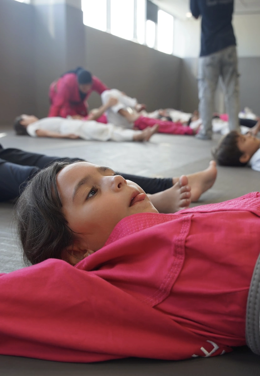 Crianças em atividade na Gracie Kore